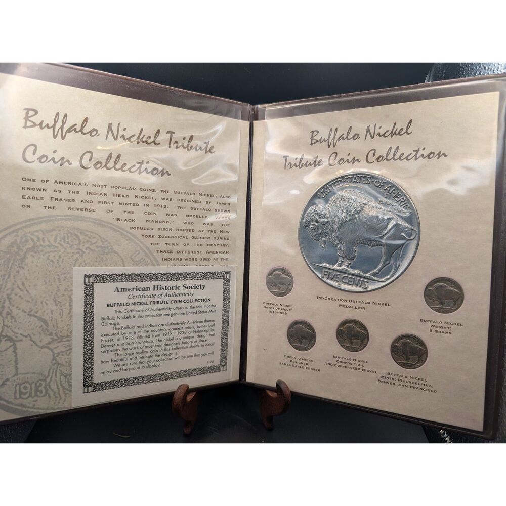 Buffalo Nickel Tribute Collection • American Historic Society • Display Folder